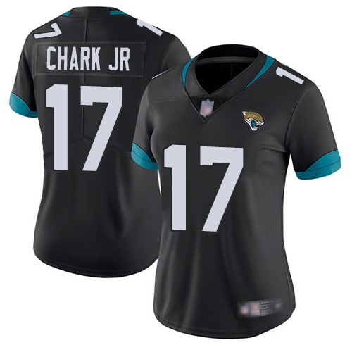 Nike Jacksonville Jaguars #17 DJ Chark Jr Black Team Color Women Stitched NFL Vapor Untouchable Limited Jersey->women nfl jersey->Women Jersey